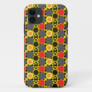 Case-Mate iPhone Case Teintes d'harmonie : Cercles en rouge, Brown et ja