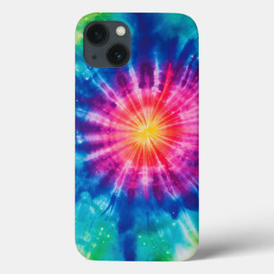 Case-Mate iPhone Case Teinture à cravate arc-en-ciel de néon cosmique