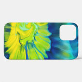 Coques Case-Mate iPhone Teinture à tarte bleu et jaune (Verso (horizontal))