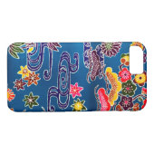 Coques Case-Mate iPhone Teinture d'okinawaïen japonaise (Bingata) (Dos (Horizontal))
