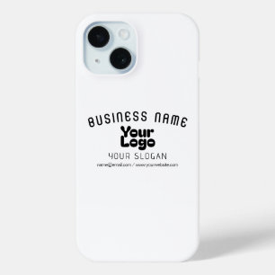 Coque Pour iPhone 15 Télécharger le logo Rétro-Moderne Blanc & Noir (mo