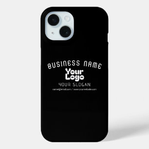 Coque Pour iPhone 15 Télécharger le logo Rétro-Moderne Noir & Blanc (mo
