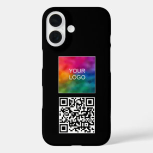 Coques iPhone 16 Téléchargez votre logo d'entreprise Elegant Scan M