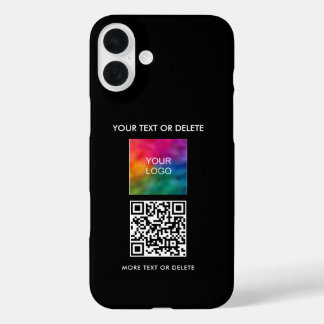 Coques iPhone 16 Plus Téléchargez votre logo professionnel Code QR