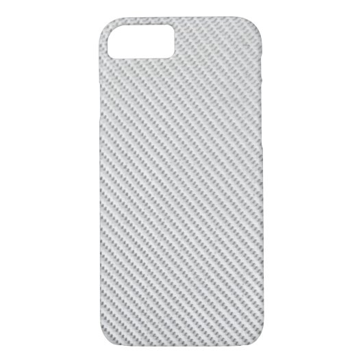 Coques Case-Mate iPhone Téléphone - Fibre de carbone - Blanc métallique (Dos)