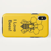 Coques Case-Mate iPhone Téléphone - J'aime les abeilles (Dos (Horizontal))