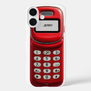 Coques iPhone 16 Téléphone Mobile à Bouton Poussoir Rétro Personnal
