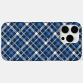 Coques Case-Mate iPhone Téléphone Plaid Bleu classique - Tartan élégant (Verso (horizontal))