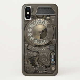 Case-Mate iPhone Case Téléphone rotatoire en métal de Steampunk. Cas