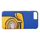 Coques Case-Mate iPhone Téléphone rotatoire jaune (Dos (Horizontal))
