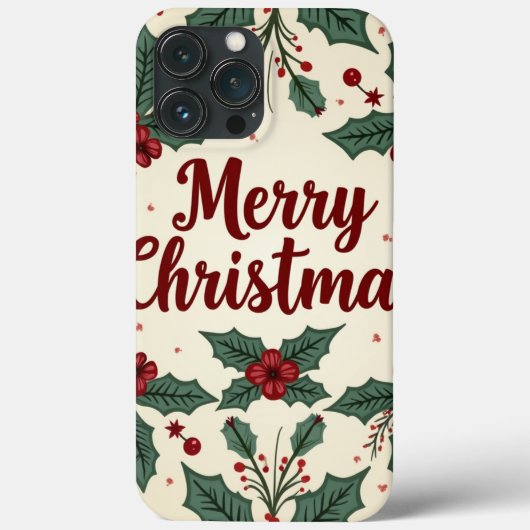 Coques Case-Mate iPhone Téléphone style Vintage Noël (Verso)