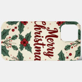Coques Case-Mate iPhone Téléphone style Vintage Noël (Verso (horizontal))