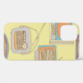 Coques Case-Mate iPhone télévision rétro et radio. motif transparent (Verso (horizontal))