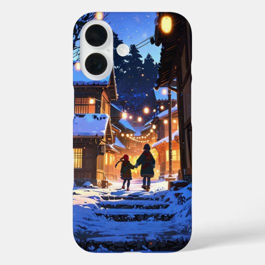 Coques Case-Mate iPhone Tempête de neige magique en hiver (Verso)