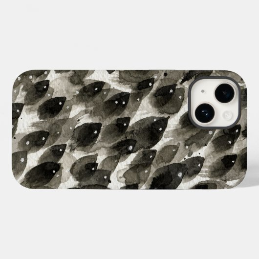 Coques Case-Mate iPhone Tempête de poissons (Verso (horizontal))
