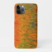 Coques Case-Mate iPhone "Tempête neurale" Orange jaune Abstrait (Dos)