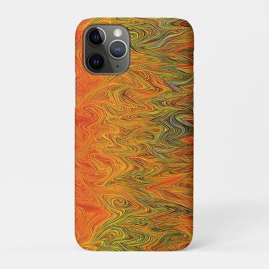 Coques Case-Mate iPhone "Tempête neurale" Orange jaune Abstrait (Dos)