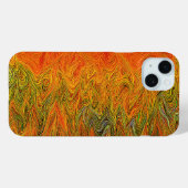 Coques Case-Mate iPhone "Tempête neurale" Orange jaune Abstrait (Verso (horizontal))