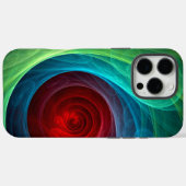 Coques Case-Mate iPhone Tempête rouge Floral Art moderne Abstrait Motif co (Verso (horizontal))