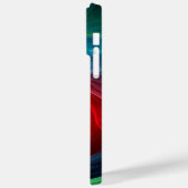 Coques Case-Mate iPhone Tempête rouge Floral Art moderne Abstrait Motif co (Verso / Gauche)