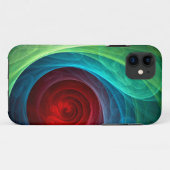 Coques Case-Mate iPhone Tempête rouge Floral Art moderne Abstrait Motif co (Dos (Horizontal))