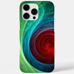 Coques iPhone 16 Pro Max Tempête rouge Floral Art moderne Abstrait Motif co