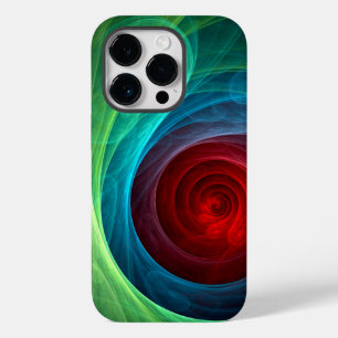 Coque Pour iPhone 14 Pro Tempête rouge Floral Art moderne Abstrait Motif co