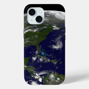 Coque Pour iPhone 15 Tempêtes Tropicales Sur La Planète Terre.