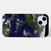 Coques Case-Mate iPhone Tempêtes Tropicales Sur La Planète Terre. (Verso (horizontal))