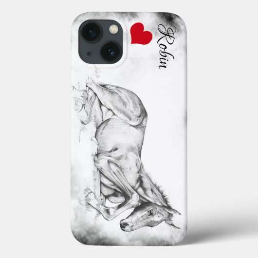 Coques Case-Mate iPhone Temps calme avec le coeur rouge (Verso)