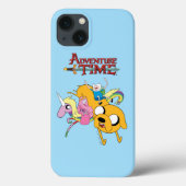Coques Case-Mate iPhone Temps d'aventure | Lady, Bubblegum, Finn & Jake (Verso)