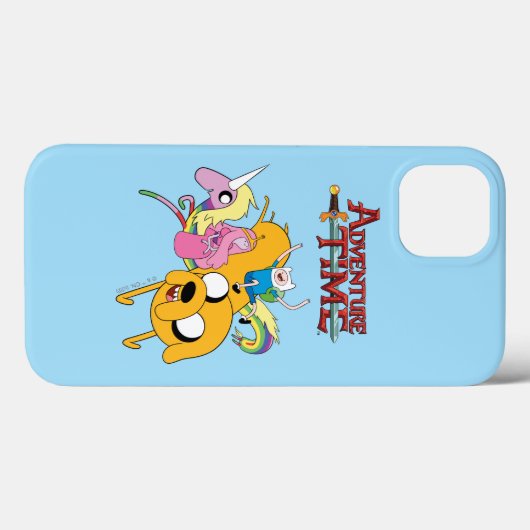 Coques Case-Mate iPhone Temps d'aventure | Lady, Bubblegum, Finn & Jake (Verso (horizontal))