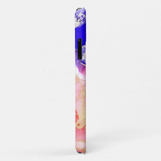 Coques Case-Mate iPhone Tendance Abstraite Liquide Tourbillons Purple Rose (Dos/Droite)