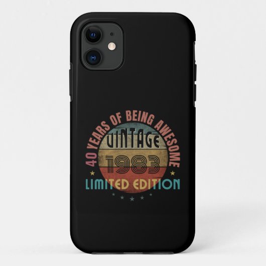 COQUES Case-Mate iPhone TENDANCE ANNÉE DE NAISSANCE CADEAU ANNIVERSAIRE (Dos)