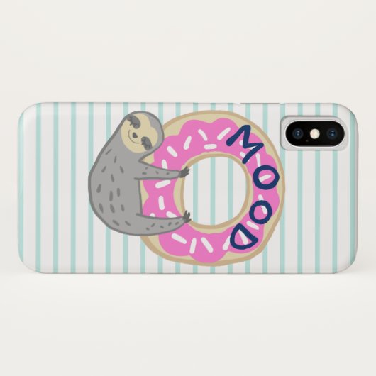 Coques Case-Mate iPhone Tendance Donut glacé rose & Sloth (Dos (Horizontal))