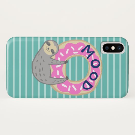 Coques Case-Mate iPhone Tendance Donut glacé rose & Sloth (Dos (Horizontal))