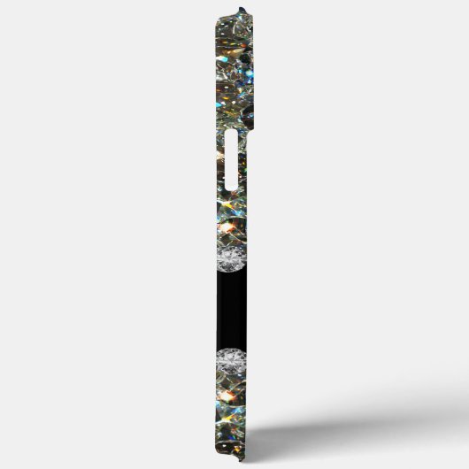 Coques Case-Mate iPhone Tendance Glitzy Faux Bijoux Bling Monogramme (Verso / Droite)