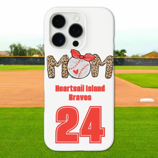Coques Case-Mate iPhone Tendance Main dessinée Baseball Maman Personnalisé