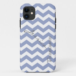Coque Case-Mate Pour iPhone Tendance, motif zigzag chevron bleu clair classiqu