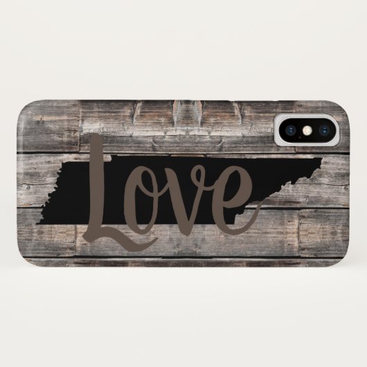 Coques Case-Mate iPhone TENNESSE rustique AMOUR en écriture (Dos (Horizontal))