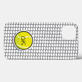 Coques Case-Mate iPhone Tennis Bal Jaune Black Net Initiales École Amour (Verso (horizontal))