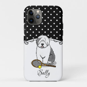 Case-Mate iPhone Case Tennis Old English Sheepdog (Gris 1) Chien mignonn