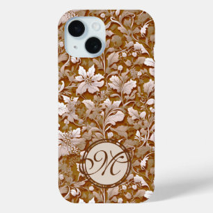 Coque Pour iPhone 15 Terracotta Burnt Orange Boho botanique moderne