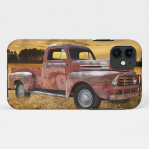 Case-Mate iPhone Case Terrain de ferme de camions antiques Red
