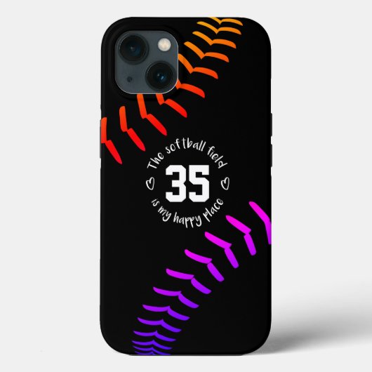 Coques Case-Mate iPhone terrain de softball brillant et audacieux mon endr (Verso)