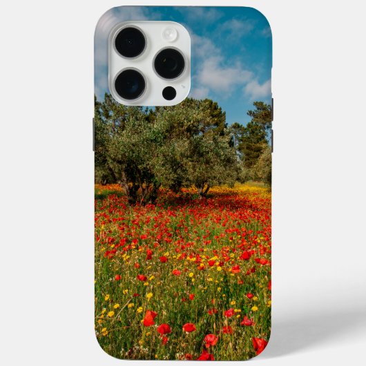 Coques Case-Mate iPhone terrain fleuri et arboré (Verso)