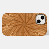 Coques Case-Mate iPhone Terrasse - Mosaïque de Sunburst en bois (Verso (horizontal))