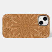 Coques Case-Mate iPhone Terrasse - Mosaïque de Sunburst en bois (Verso (horizontal))