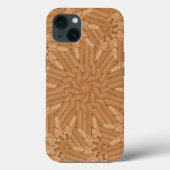 Coques Case-Mate iPhone Terrasse - Mosaïque de Sunburst en bois (Verso)