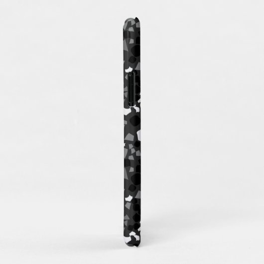 Coques Case-Mate iPhone Terrazzo noir et blanc Minimal moderne Coque-Mate (Dos/Droite)